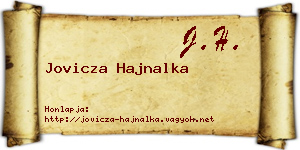 Jovicza Hajnalka névjegykártya